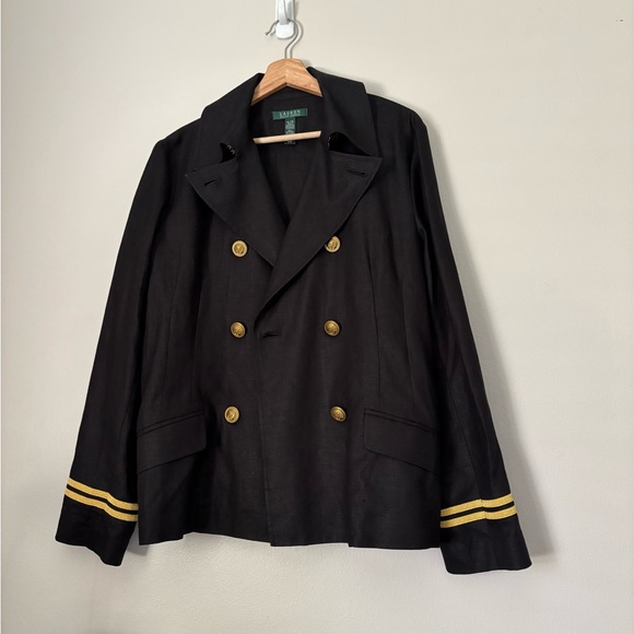Lauren Ralph Lauren Jackets & Blazers - Vintage Ralph Lauren Linen Military Style Blazer